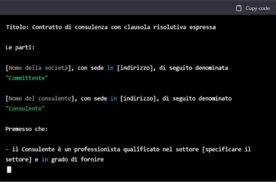 contratto chatgpt